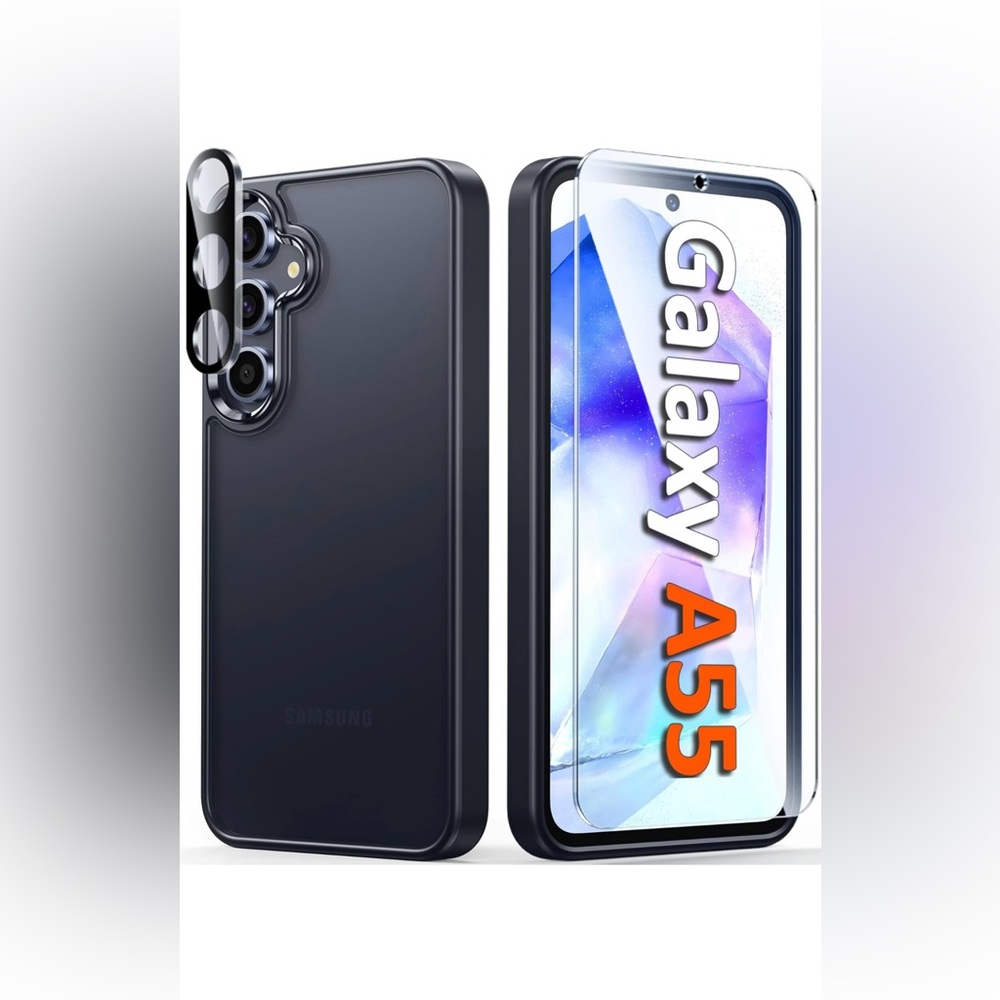 FNTCASE for Samsung Galaxy A55-5G Case: Frosted Translucent Back Protective